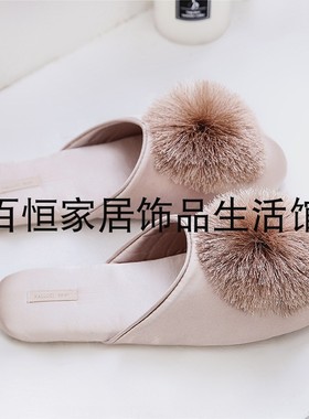 样板房衣帽间丝滑缎面流苏球球舒适家居透气室内静音防滑女玄关柜