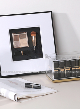 样板房衣帽间装饰摆件口红立体实物装饰画直播间道具彩妆梳妆台