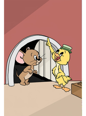 猫和老鼠海报 Tom and Jerry汤姆和杰瑞自粘墙贴儿童房装饰画防水