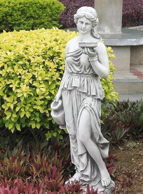 欧式人物像创意别墅庭院装饰摆件大型艺术工艺品模型落地花园雕塑