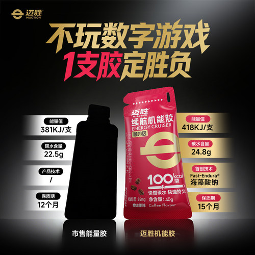 迈胜能量胶马拉松骑行越野跑步登山运动补剂电解质盐丸续航机能胶 - 图0