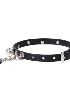 灼欲*真皮可调节项圈铃铛小骨头choker小众锁骨链可刻字情侣礼物