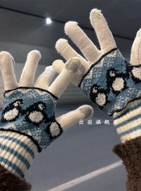 ins个性百搭手套女冬季