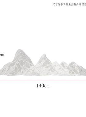现代创意透明假山摆件树脂雕塑酒店售楼处大厅别墅玄关装饰工艺品