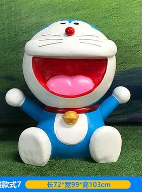 哆啦梦大型摆件玻璃钢卡通叮当猫雕塑商场儿童乐园店铺门口装饰
