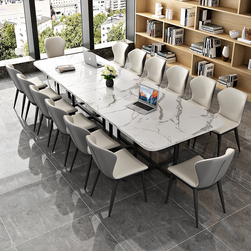 大型办公桌会议桌长桌简约现代阅览室图书馆培训接待洽谈桌椅组合