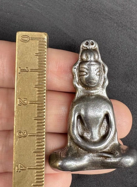 藏式天铁托甲古朴阿弥陀佛项链吊坠挂饰玄铁藏传民族风文玩包挂件