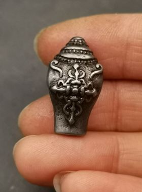 藏式文玩佛珠手串配饰法螺天铁托甲海螺三通佛头金刚星月菩提配件