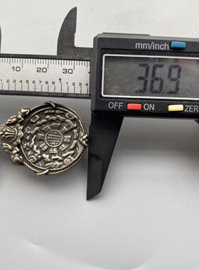 藏式利马铜藏区吐宝鼠九宫坠子直径3cm包浆挂件吊坠包饰包挂腰牌