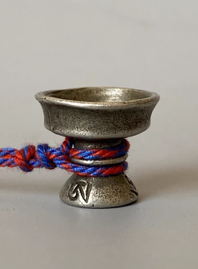 藏式利马铜手工制作小号古朴酥油灯西藏文玩吊坠挂件摆件包挂侧挂