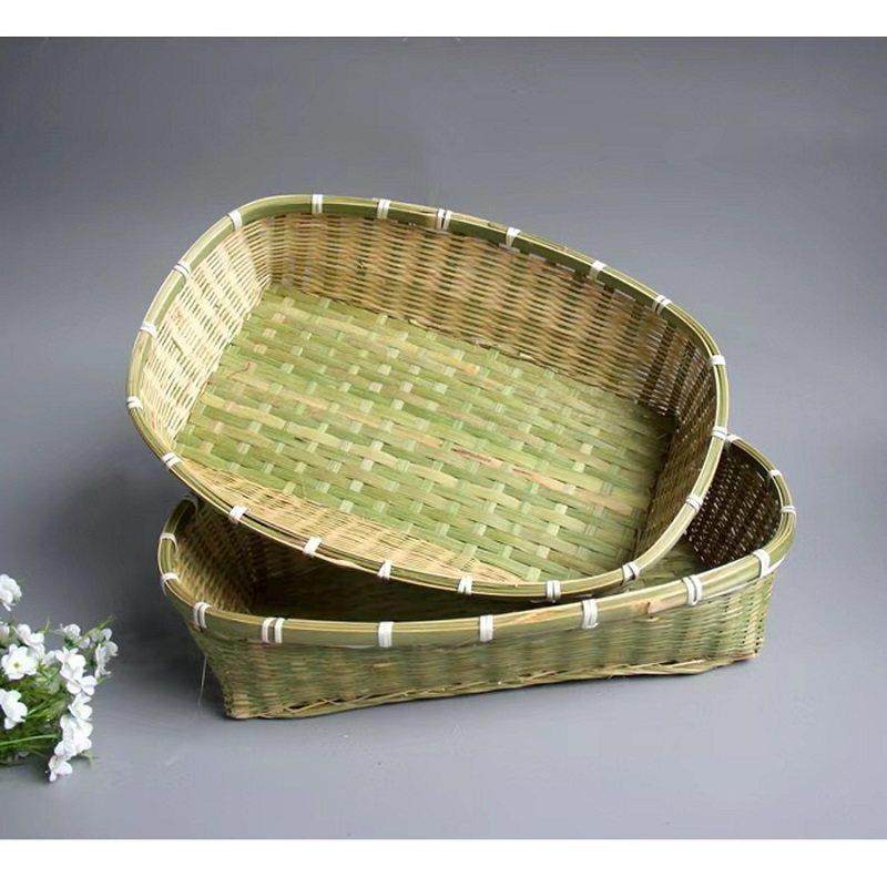 竹编收纳筐水果蔬菜篮子鸡蛋篮厨房收纳竹筐家用馒头筐饭店装饰,淘宝优惠券,粉丝福利购,淘宝优惠卷