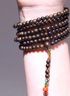 惠安沉香佛珠手串九九分沉