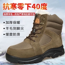Northeast Snowy Boots Men Winter New Outdoor Anti-Slip Cotton Shoes Men Gush Thickened Warm Waterproof High Help Boots