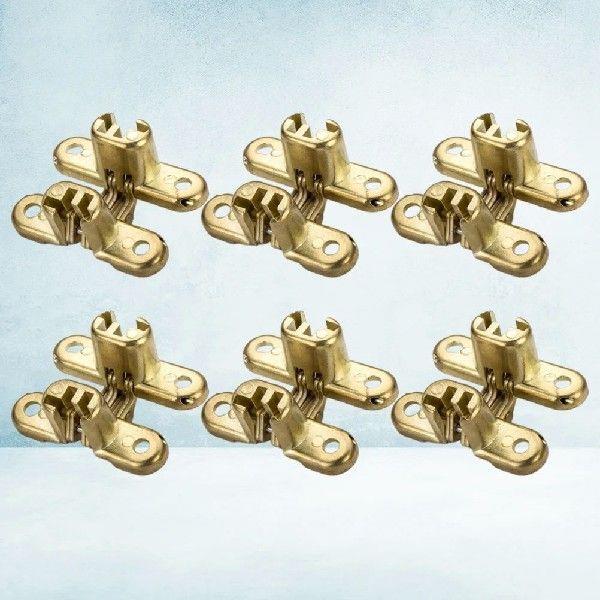 2Pcs Zinc Alloy Hidden Hinge Silent Door Flat Mute - 图1