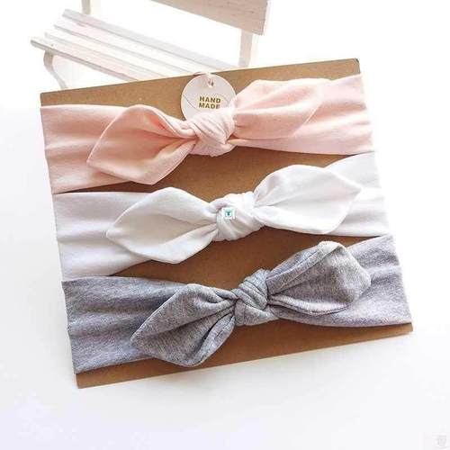 3pcs/set Baby Headband Girls Hair Accessories Cotton Rabbit - 图1