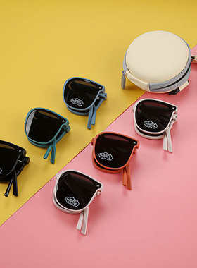 2023新品中大童儿童时尚偏光太阳镜男女童硅胶墨镜复古遮阳镜