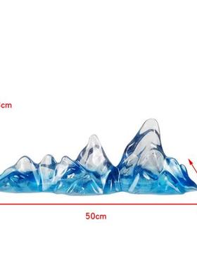 透明假山形树脂雕塑现代办公室酒店客厅家居软装饰工艺品装置摆件