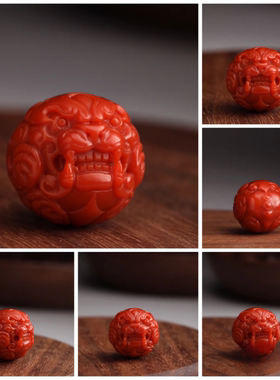 天然南红招财貔貅满肉珠子配饰