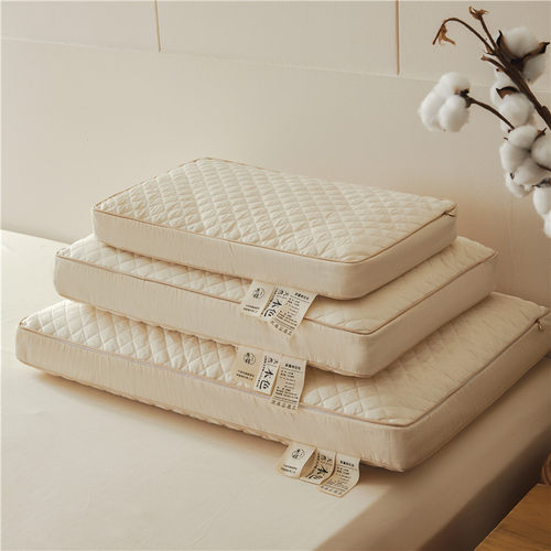 棉花枕头可水洗机洗新疆棉花枕芯可调节高度成人低枕A类儿童枕芯 - 图2