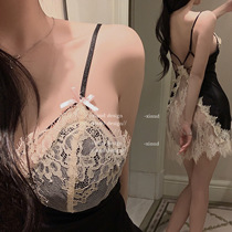Sleepwear sexy ladies French style harness pure desire wind with chest cushion underwear lace sleeping skirt back home Clothing Erotic Dress