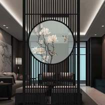 New New Chinese Hollowed-out Carved Flower Board Partition Xuanguan TV Background Wall Flower Gomever board Baking Varnish Imitation Ancient Screen