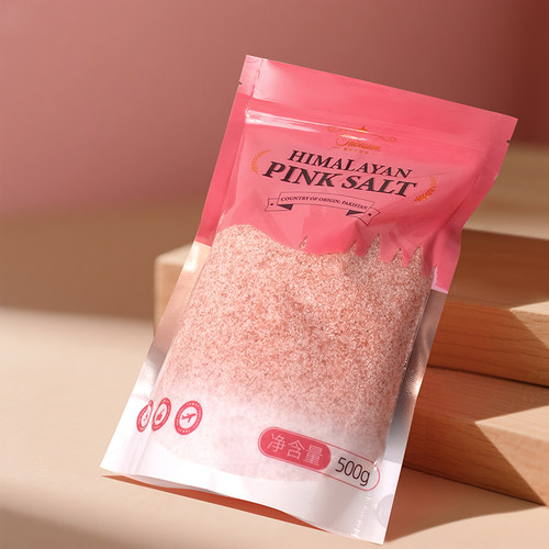 粉盐喜马拉雅天然细盐粉海盐玫瑰浴盐进口岩盐粉红盐磨砂膏工业盐 - 图0