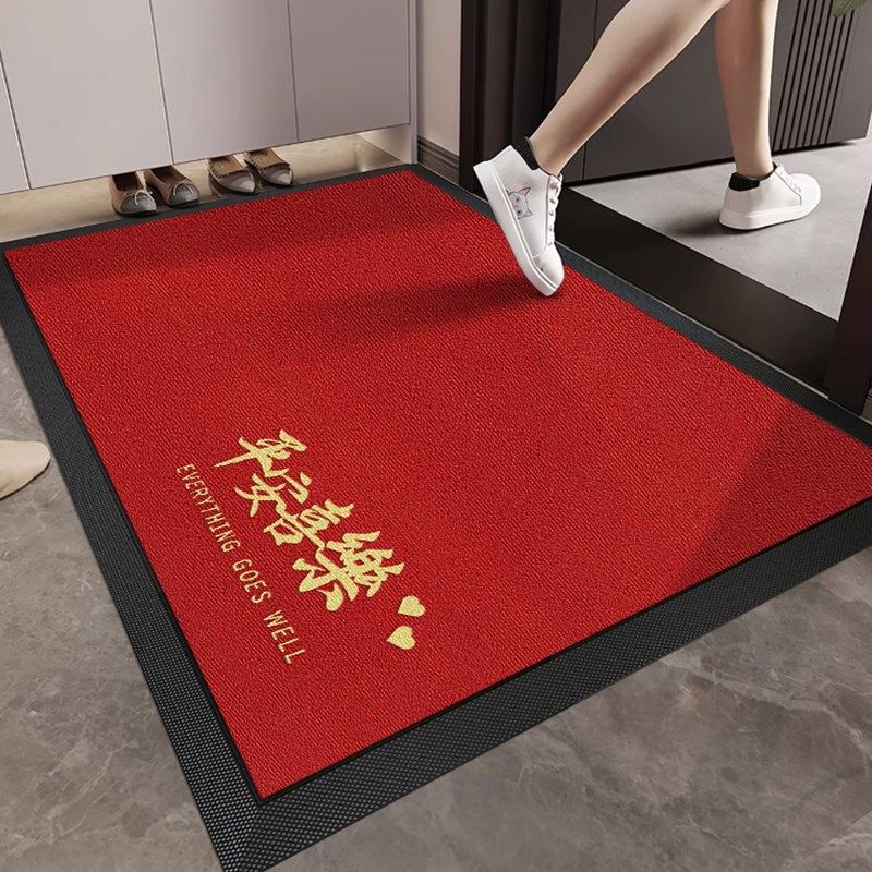 红色现代简约入户门地垫别墅豪宅高端大门口进门耐脏免洗绣花脚垫,淘宝优惠券,粉丝福利购,淘宝优惠卷