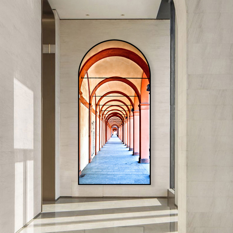现代轻奢玄关走廊装饰画s拱门形状空间建筑几何挂画酒店宾馆墙壁,淘宝优惠券,粉丝福利购,淘宝优惠卷