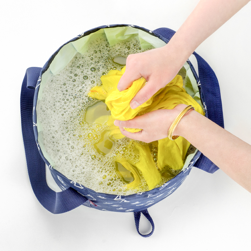可折叠水盆便携式旅行泡脚袋大号洗衣盆洗漱脸盆小号旅游洗脚水桶 - 图1