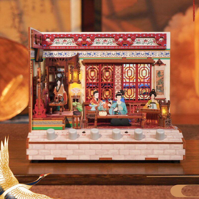 拼装情景小屋滕王阁积木玩具益智diy手工文创礼物V桌面摆件送女生,淘宝优惠券,粉丝福利购,淘宝优惠卷