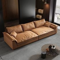 Italian minimalist sofa ultra-wide sitting deep free of washing technology cloth straight row living-room small family type down cloth art sofa