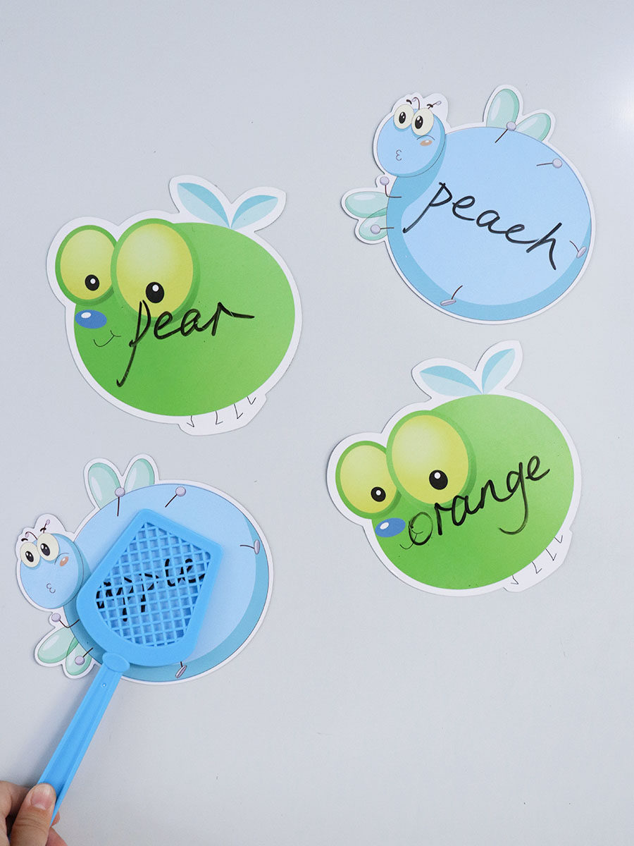 苍蝇磁性贴可擦写英语课堂教具儿童早教识字游戏磁力卡片黑板白板,淘宝优惠券,粉丝福利购,淘宝优惠卷