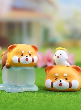 新品小浣熊的可爱日常盲盒玩具可爱家居摆件装饰品厂家直销批发