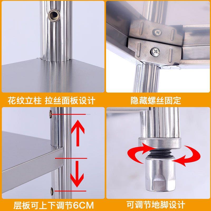 不锈钢厨房三角置物架落地多层转角收纳锅架浴室脸盆架-图1