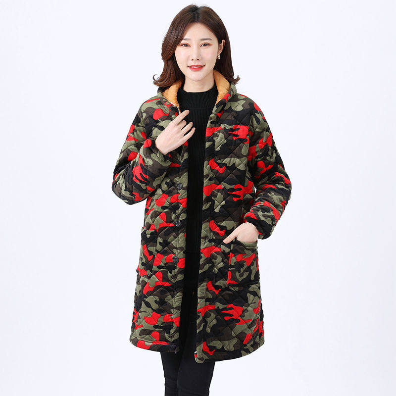 四川省服棉衣女冬加绒加厚棉服中老年妈妈中长款宽松大码罩衣外套,淘宝优惠券,粉丝福利购,淘宝优惠卷