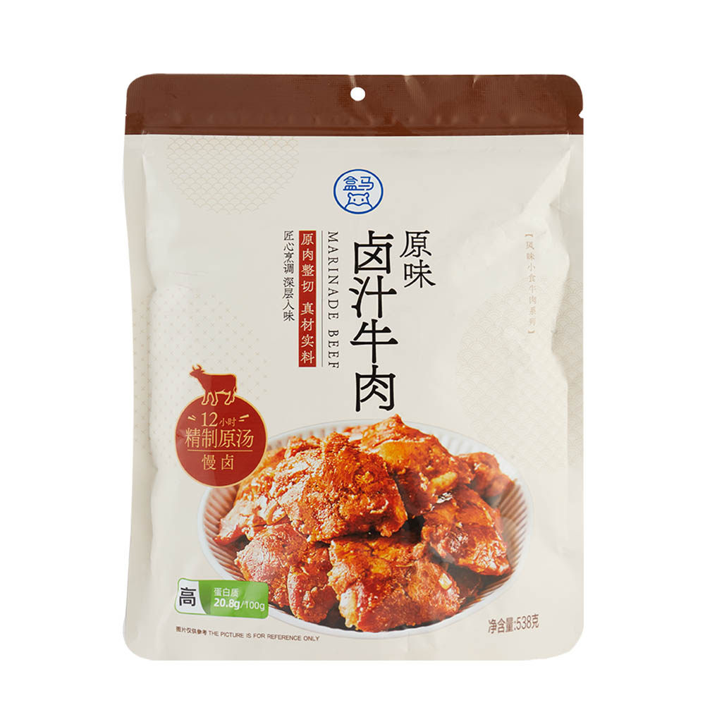 盒马MAX 卤汁牛肉(原味) 538g风味小食肉类零食
