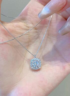 「小方糖」纯银的s999正品项链女款2025新款足银党生日礼物女生