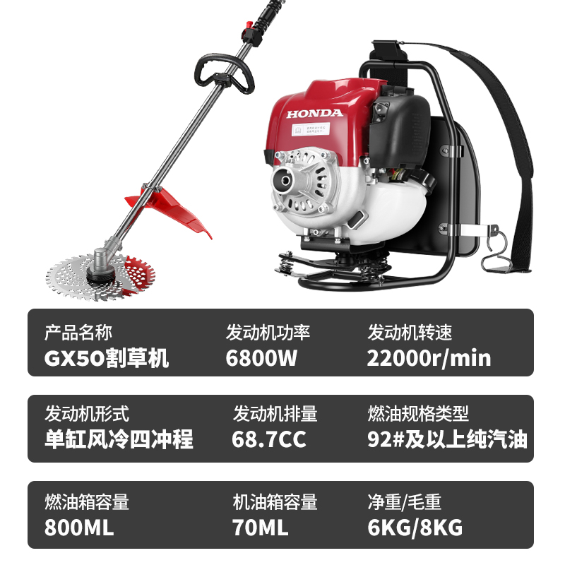 日本进口本田GX50割草机汽油机四冲程背负式小型多功能开荒打草机 - 图1