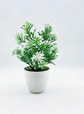 仿真盆栽假花盆栽人造花小摆件14朵米兰粒绿植小盆景跨境货源