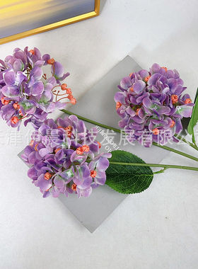 三头雪花绣球3D仿真花婚庆路引吊顶插花婚礼堂酒店造景家居装饰花
