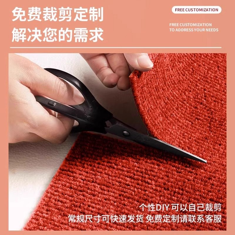 红色地垫入户门垫进门口乔迁结婚喜庆防滑耐脏高级感脚垫家用地毯,淘宝优惠券,粉丝福利购,淘宝优惠卷