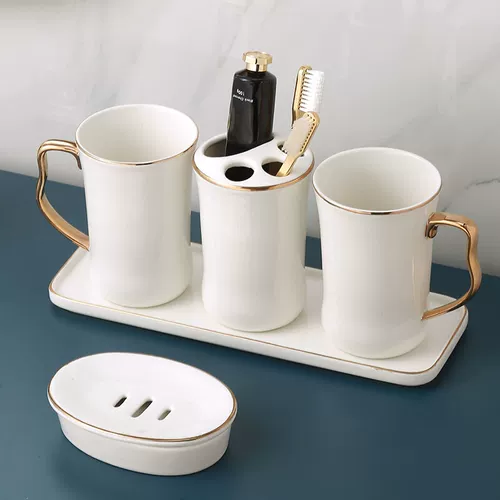 Керамический комплект, ополаскиватель для рта для влюбленных, европейский стиль, простой и элегантный дизайн