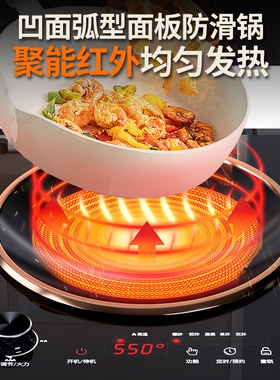 志高电陶炉双灶凹面嵌入式电陶炉