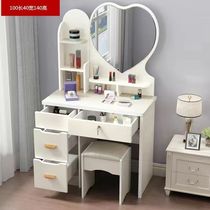 Mirror with lamp small family bedroom Bedroom Dressers Net Red Light Lavish Improvised Makeup Table Economy Type Multifunctional Makeup Table