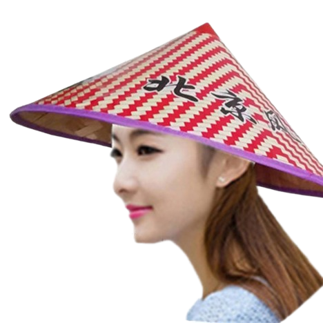 条纹彩绘斗笠采茶帽防晒帽斗笠遮阳帽防雨帽旅游帽子舞台帽挡雨帽,淘宝优惠券,粉丝福利购,淘宝优惠卷