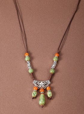 民族风头饰异域风情额饰陶瓷水滴