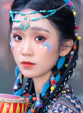 异域民族风双层额饰女复古眉心坠