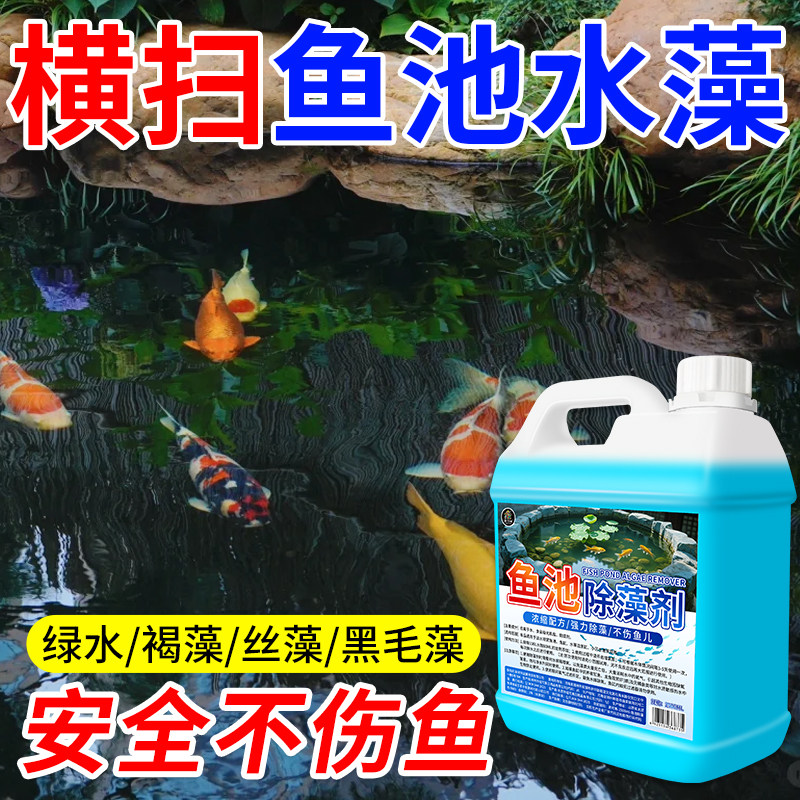 鱼池除藻去苔剂除绿水净化鱼缸去绿藻青苔清除剂水藻褐藻浮萍净%,淘宝优惠券,粉丝福利购,淘宝优惠卷