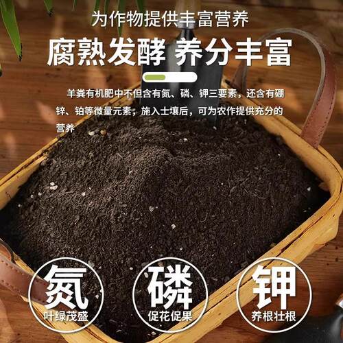 内蒙古羊粪发酵有机肥料官方旗舰店蔬菜专用100斤种菜专用批发 - 图1