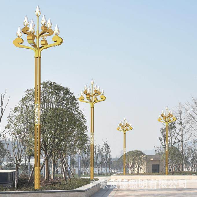 户外玉兰灯广场四叉五火智慧玉兰灯定制双面智慧路灯灯杆显示屏,淘宝优惠券,粉丝福利购,淘宝优惠卷